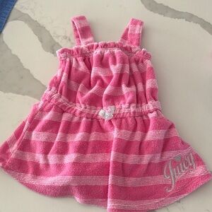 Juicy Couture Pink Striped bathing suit cover up